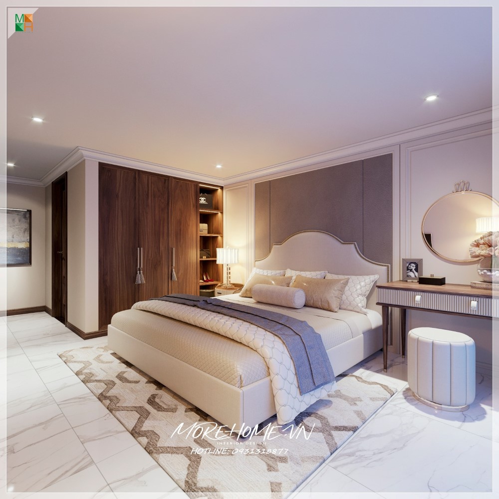  *Nội Thất Gỗ Óc Chó Tinh Tế Tại Duplex Trung Yên: Đậm Chất Tân Cổ Điển